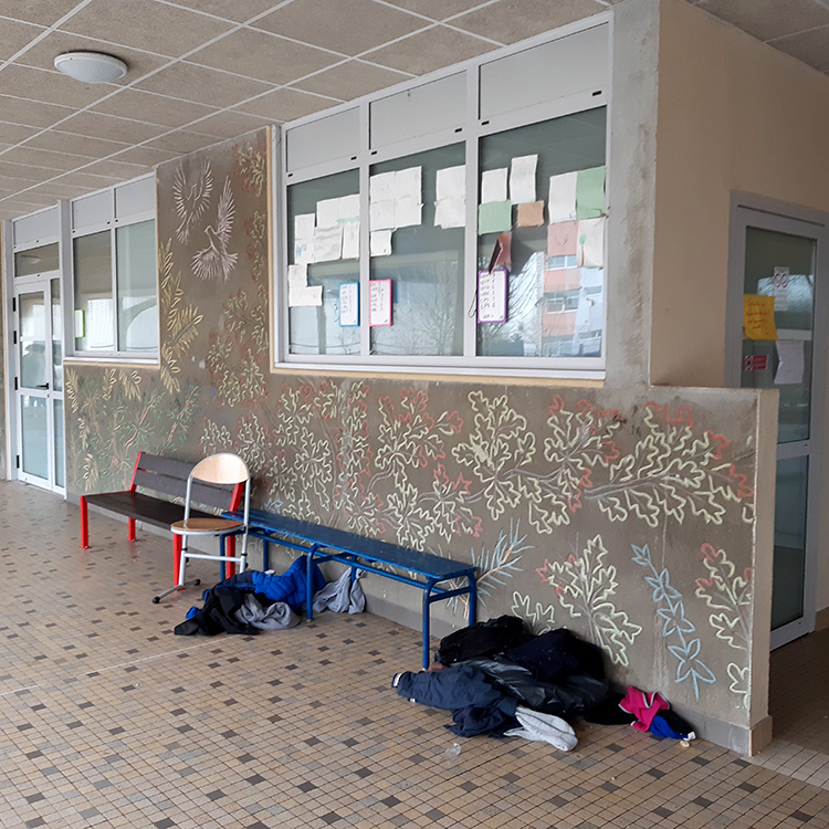 Un morceau de préau