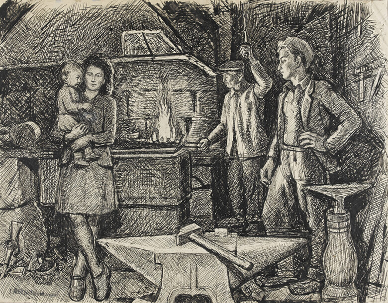 La Famille Bréchard, forgeron