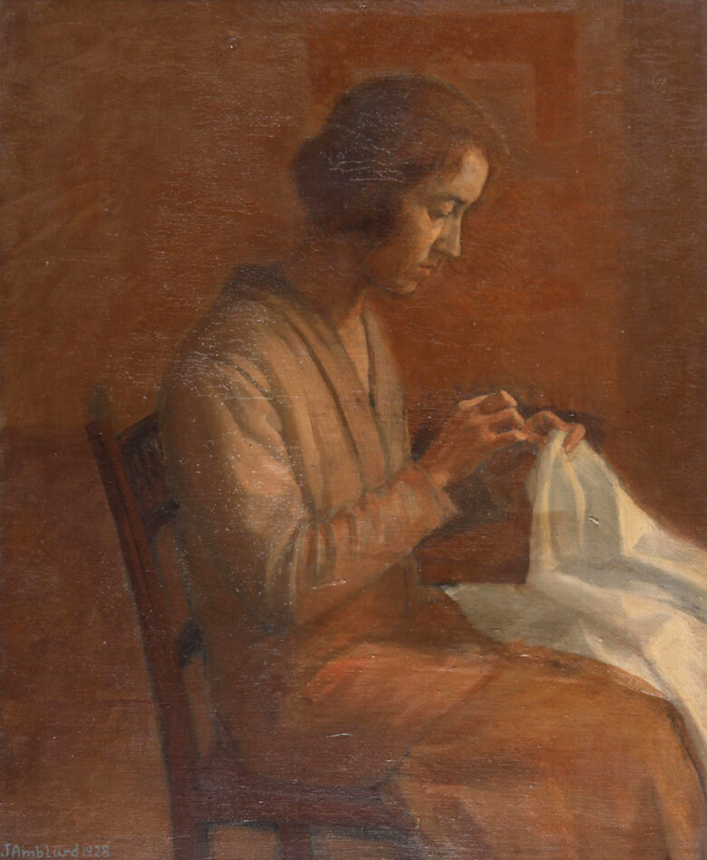 Ernestine cousant. 1928